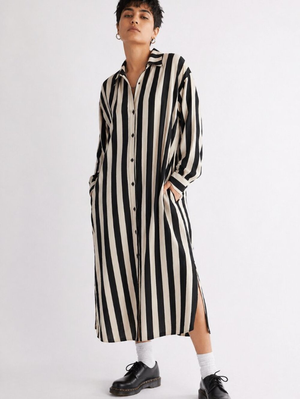 ASOS DESIGN Curve Stripe Shirt Dress NWT Plus Size 20 Oversized Longline